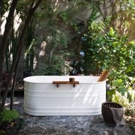 Vieques Outdoor bathroom collection by Patricia Urquiola for Agape