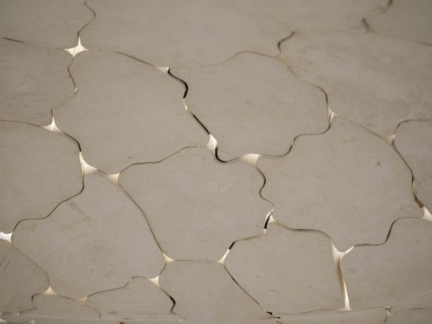 Limestone pieces arranged like a jigsaw