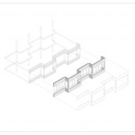 Facade construction drawing of the social housing by Barrault Pressacco