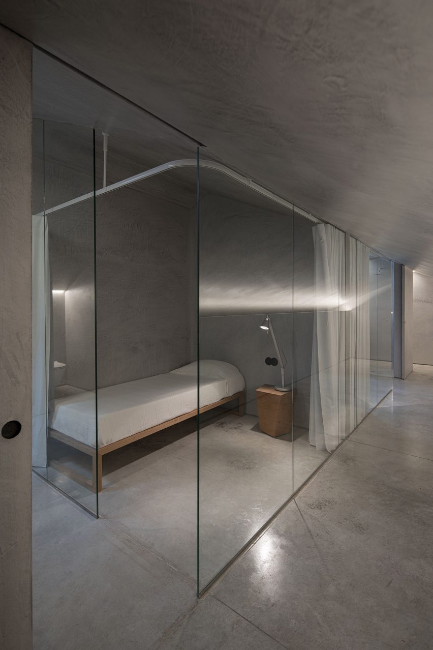Bedroom in concrete house