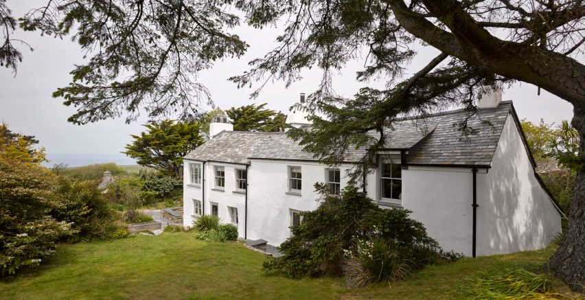 A white house in Cornwall