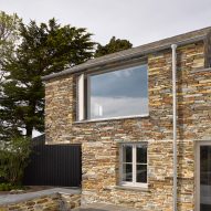 A stone-clad house extension