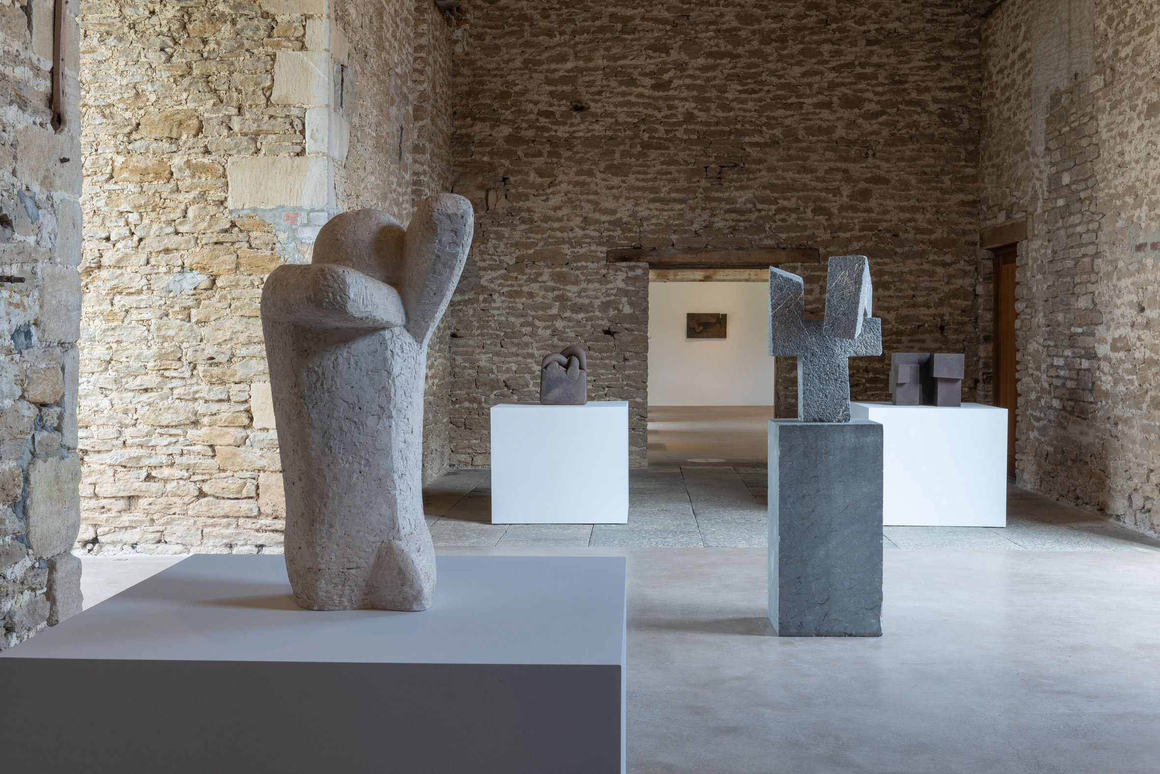 Stone sculptures created by Chillida