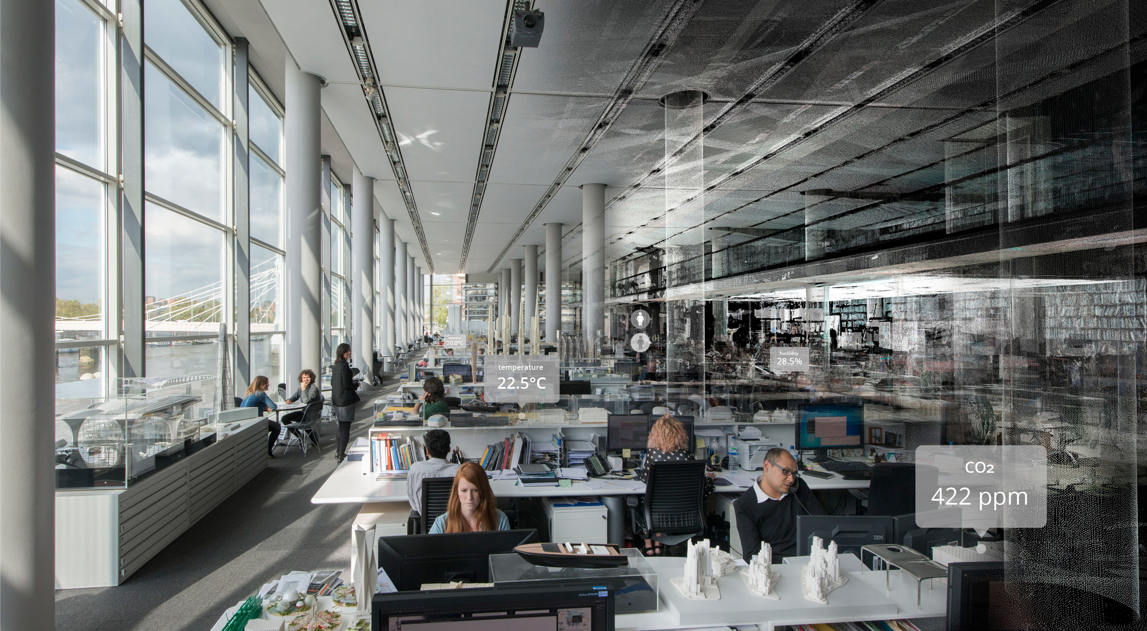 Digital twin of the Foster + Partners office