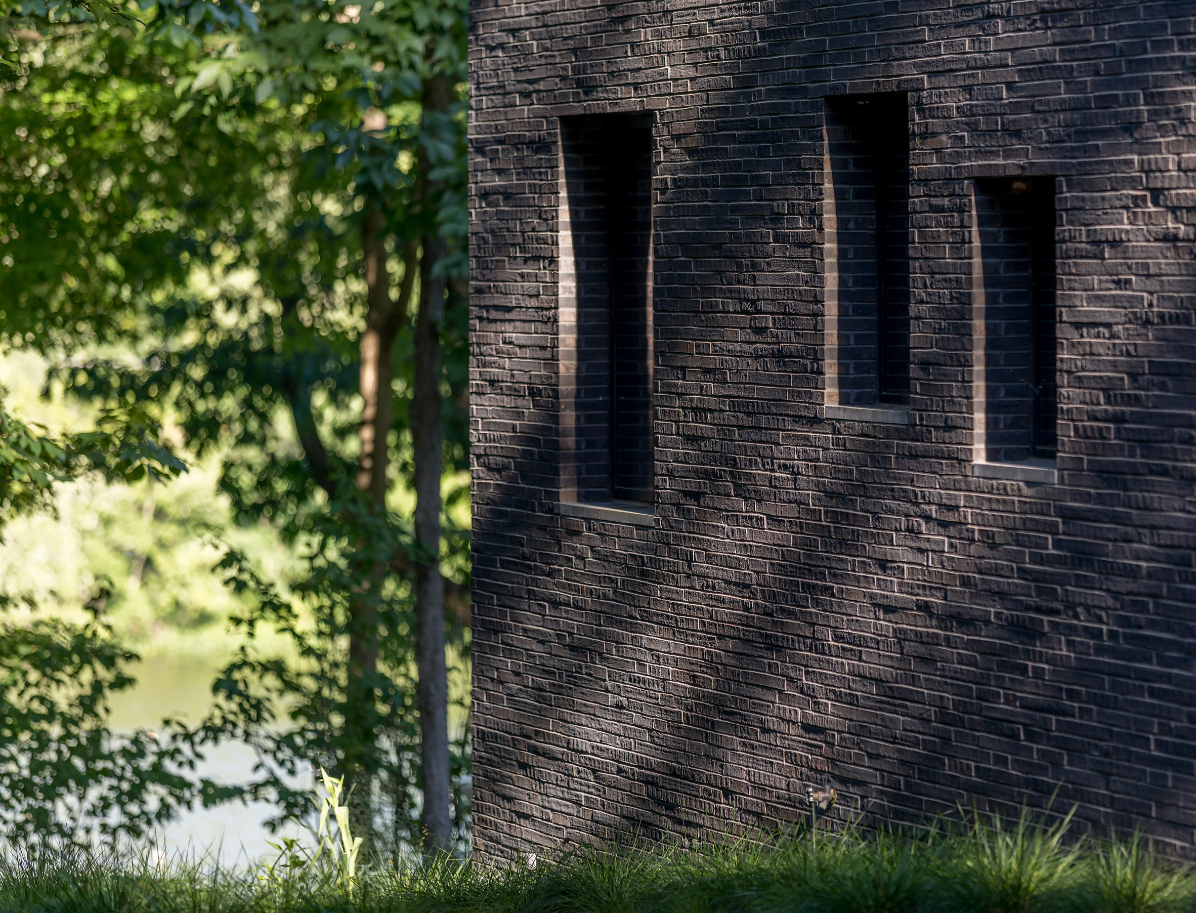 Black brick exterior residential design Princeton NJ