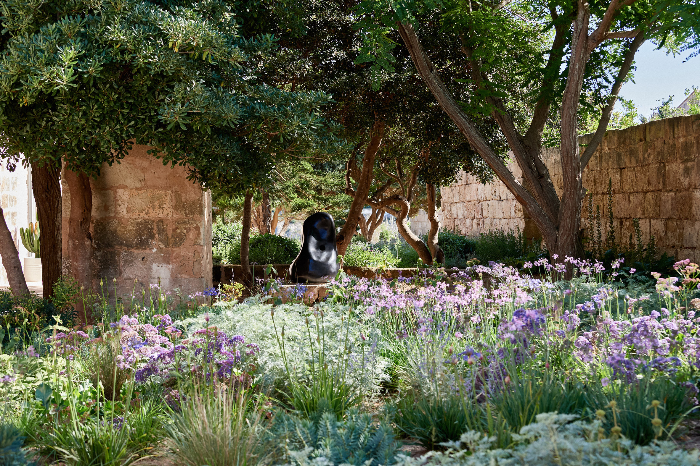 The gardens contain a sculpture trail