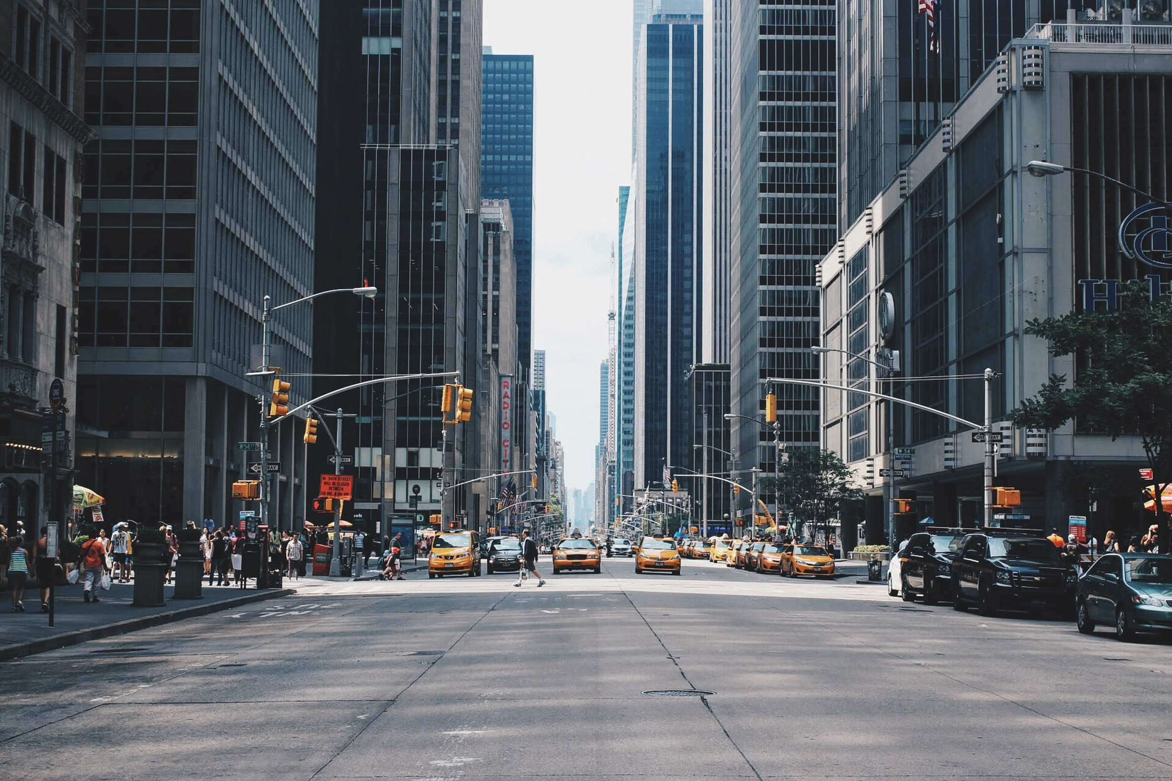 An avenue in Manhattan