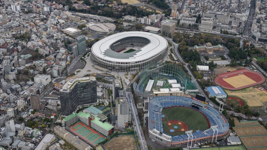Tokyo Olympic Stadium from above