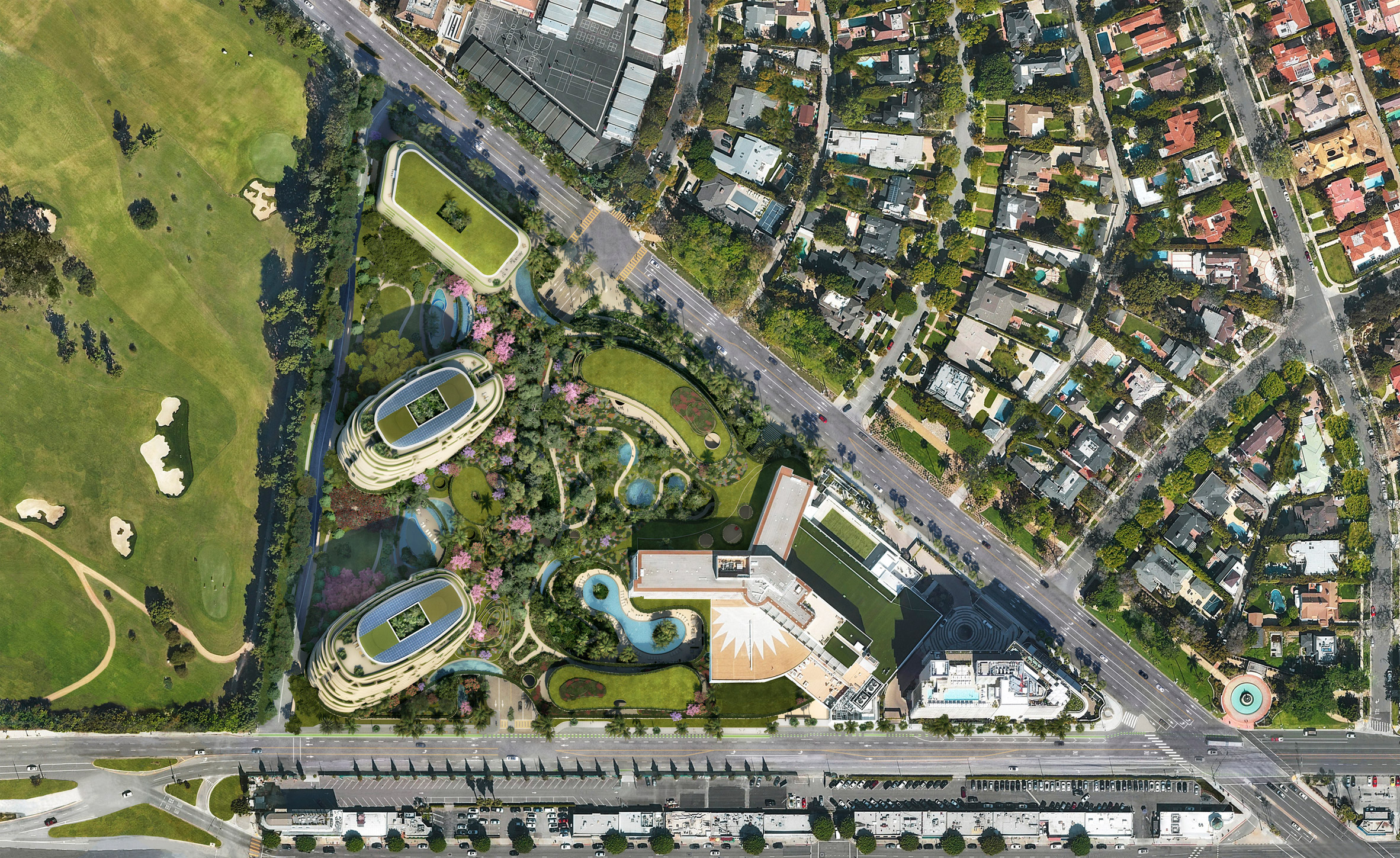 Foster + Partners masterplan for a site in Beverly Hills