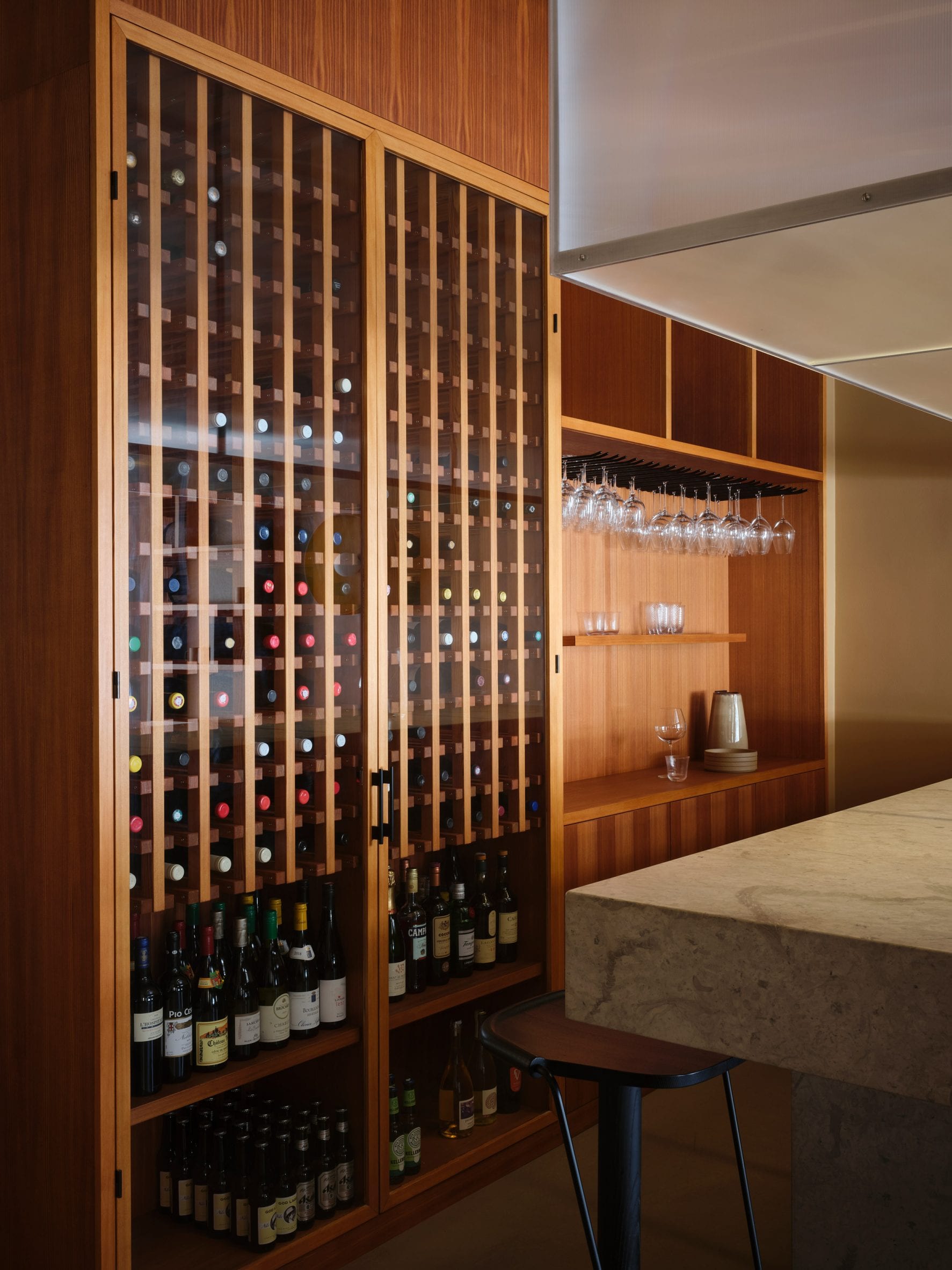 Samsen atelier has large wine storage