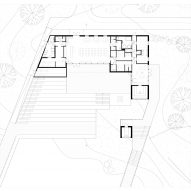A floor plan of Saunaravintola Kiulu by Studio Puisto