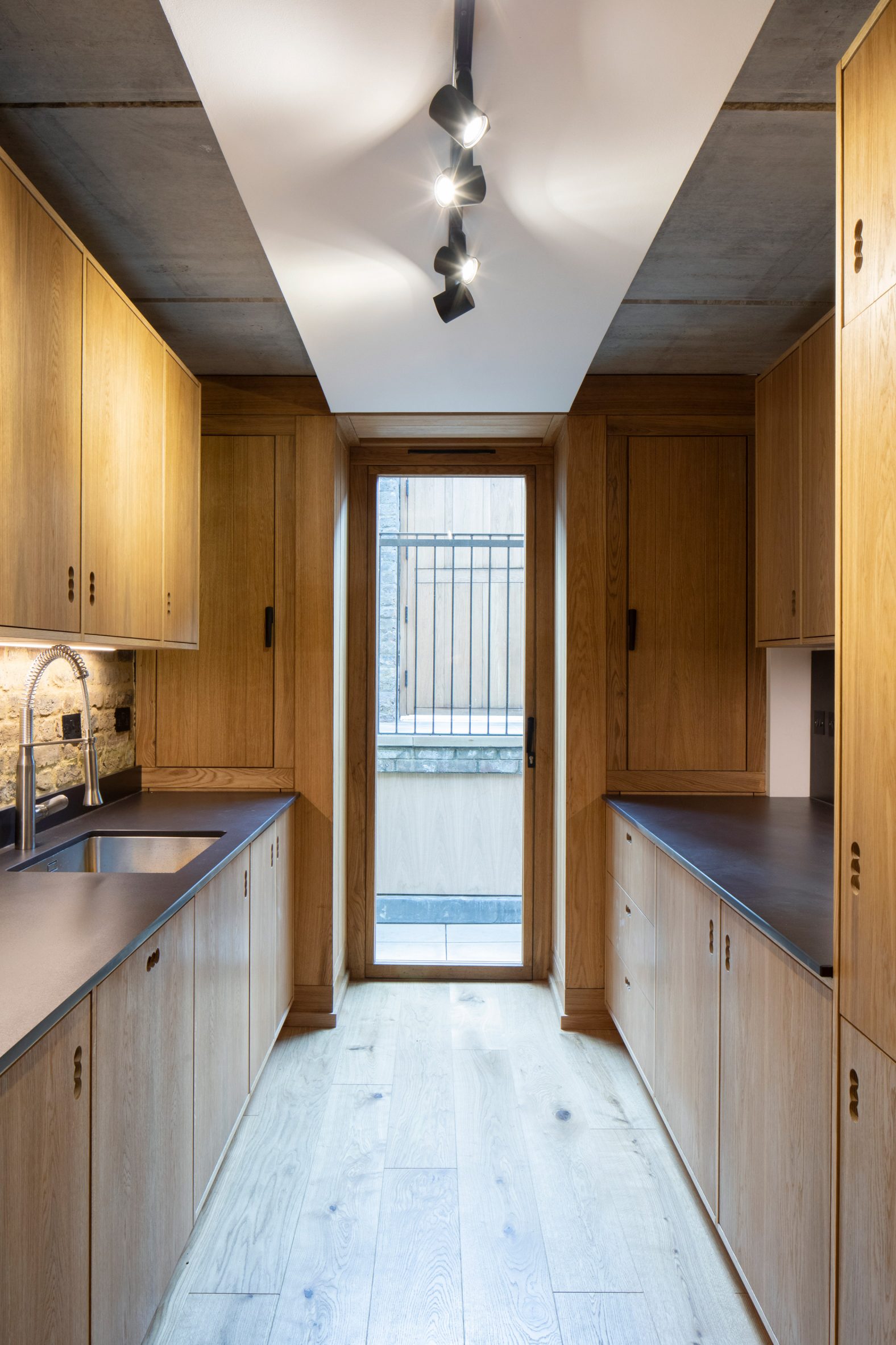 Southwark House's golden-toned kitchen