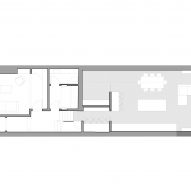 Ground floor plan, T-House by Will Gamble Architects