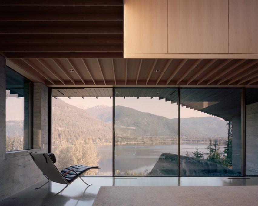 Window overlooking the lake, The Rock house in Whistler by Gort Scott