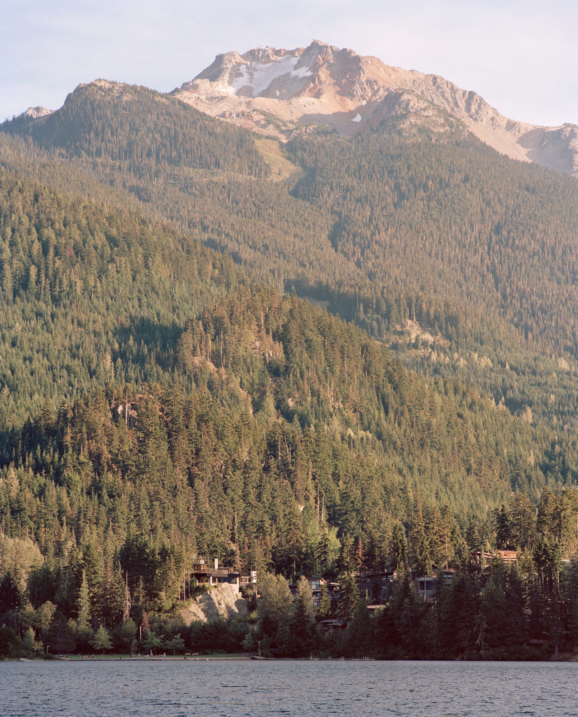Mountain and lake landscape, The Rock house in Whistler by Gort Scott