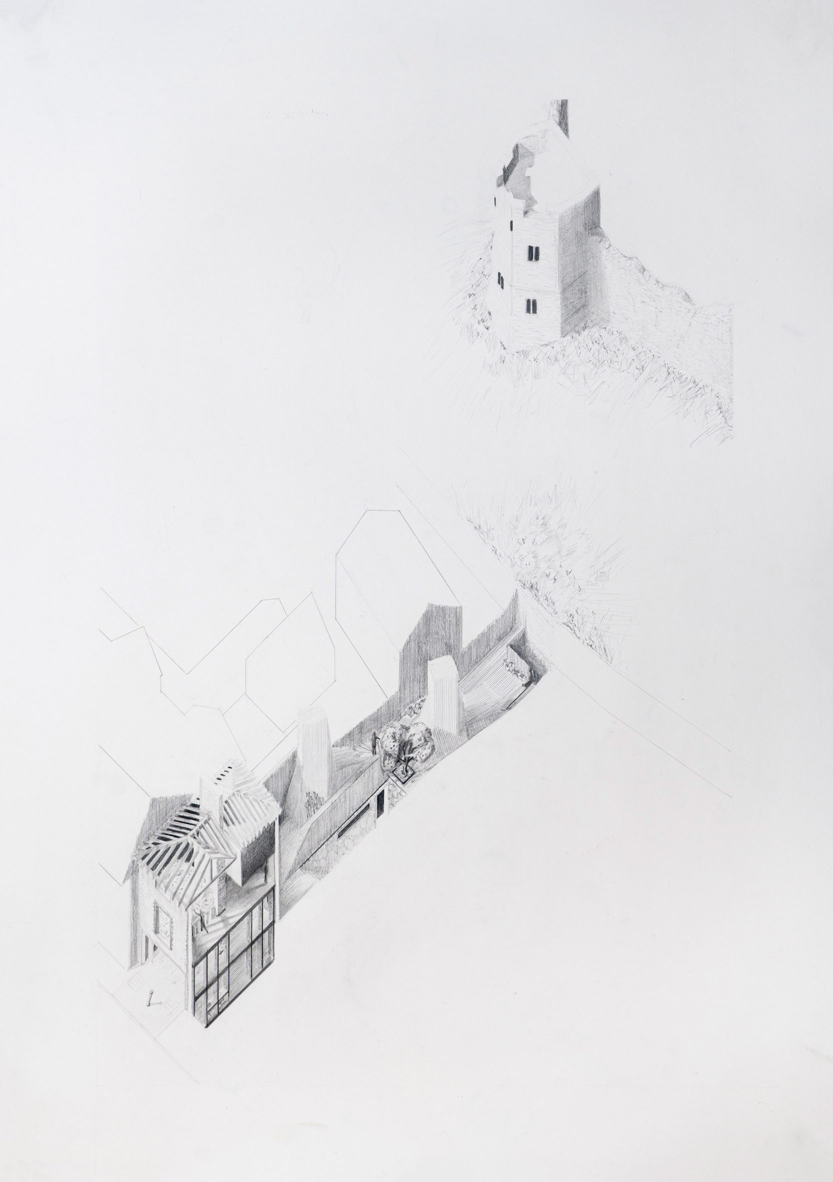 A drawing by an architecture student