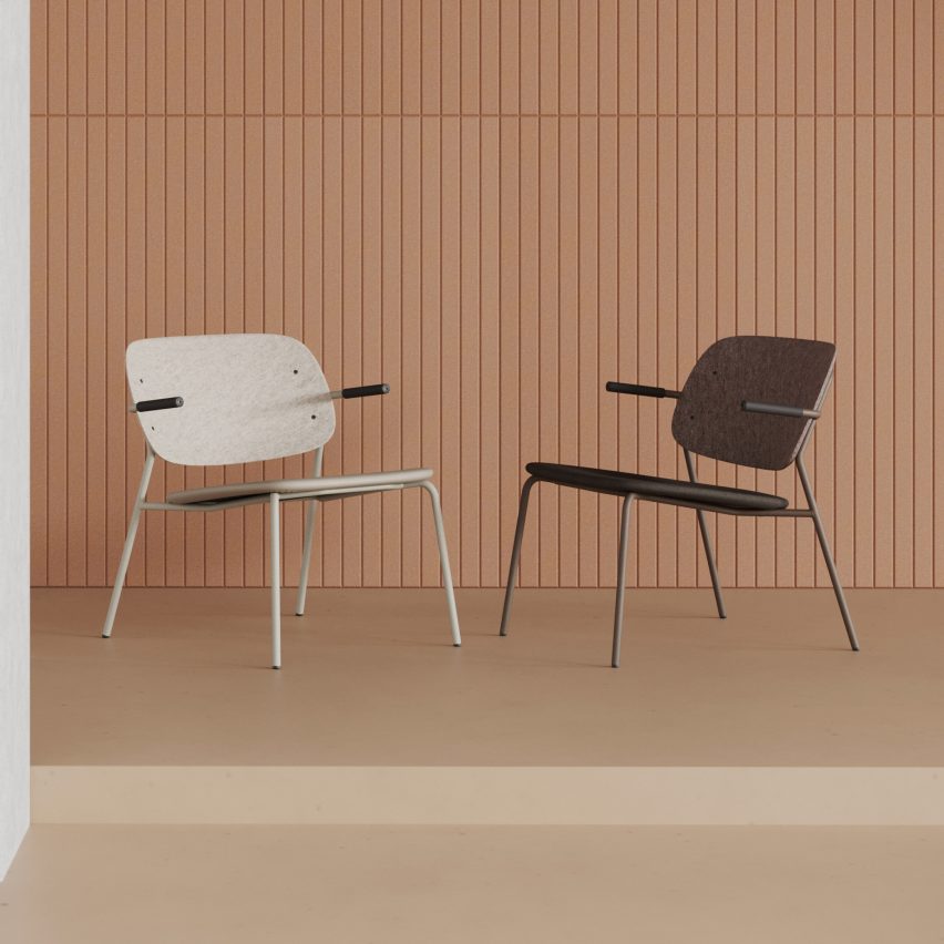 Hale PET Felt lounge chair by De Vorm