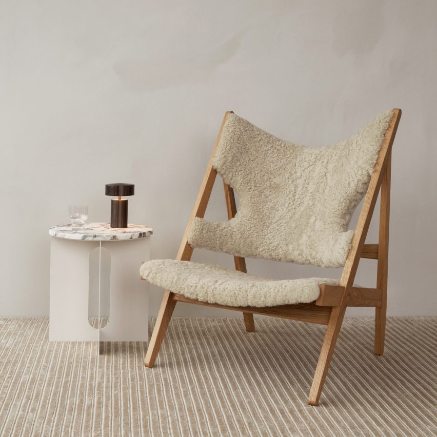 Knitting lounge chair by Ib Kofod-Larsen via Menu