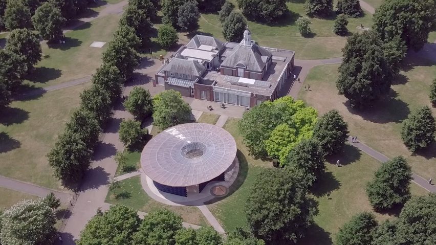 Aerial photo of Serpentine Pavilion 2017