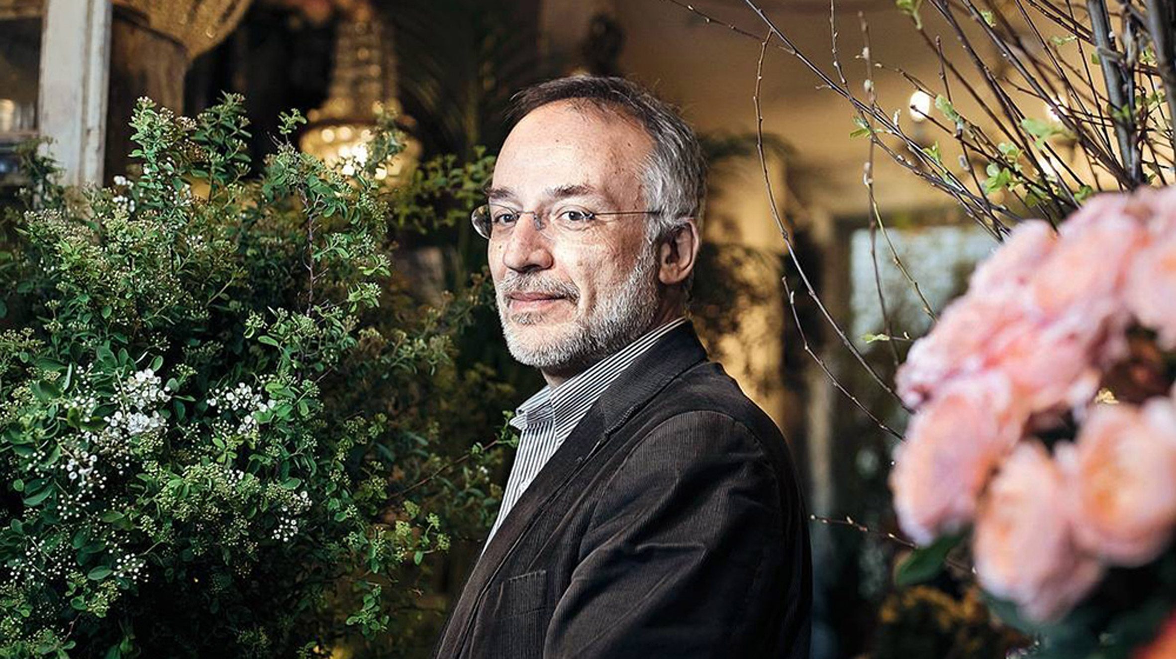 A portrait of Stefano Mancuso who is a plant scientist and Professor at the University of Florence 