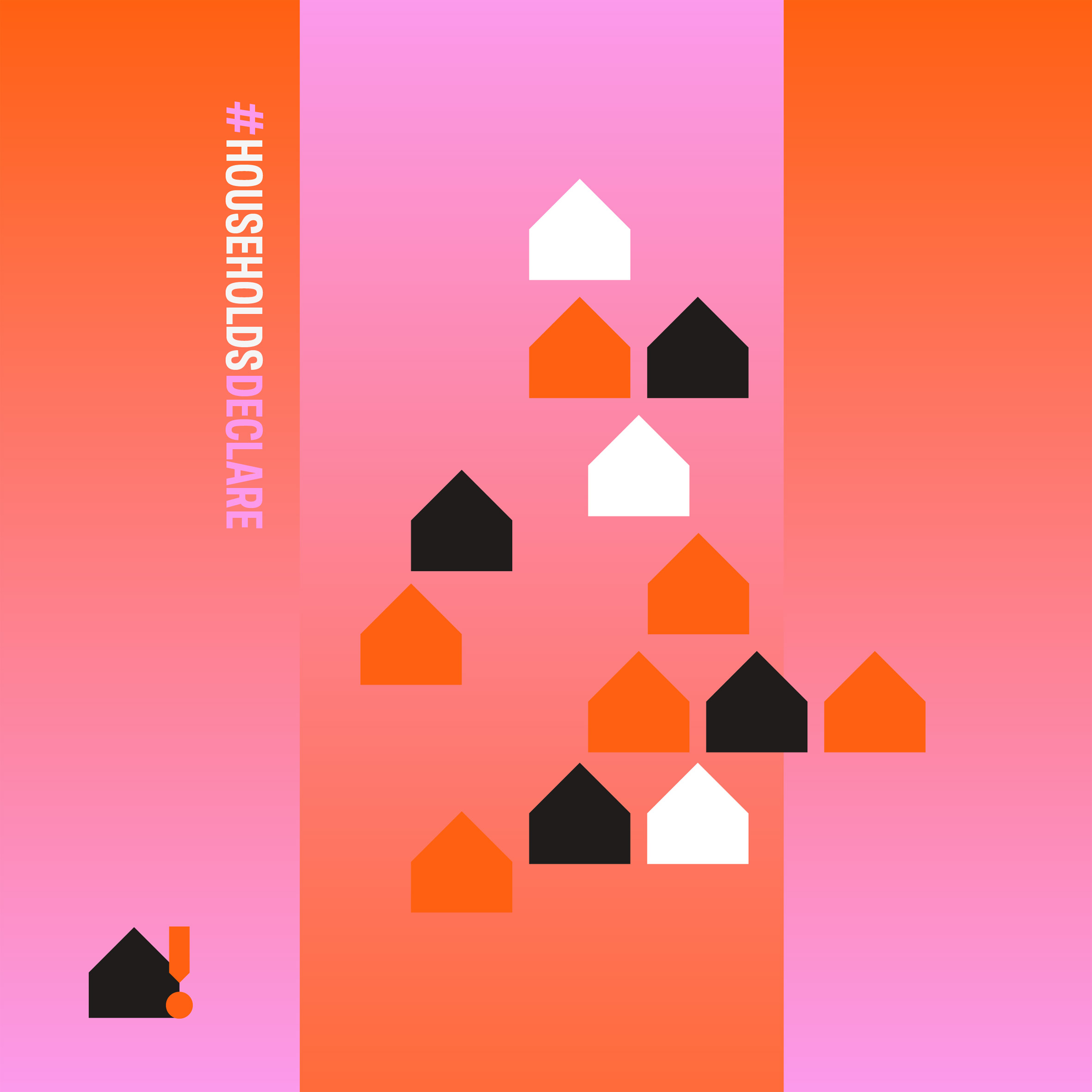 Colourful graphic of houses