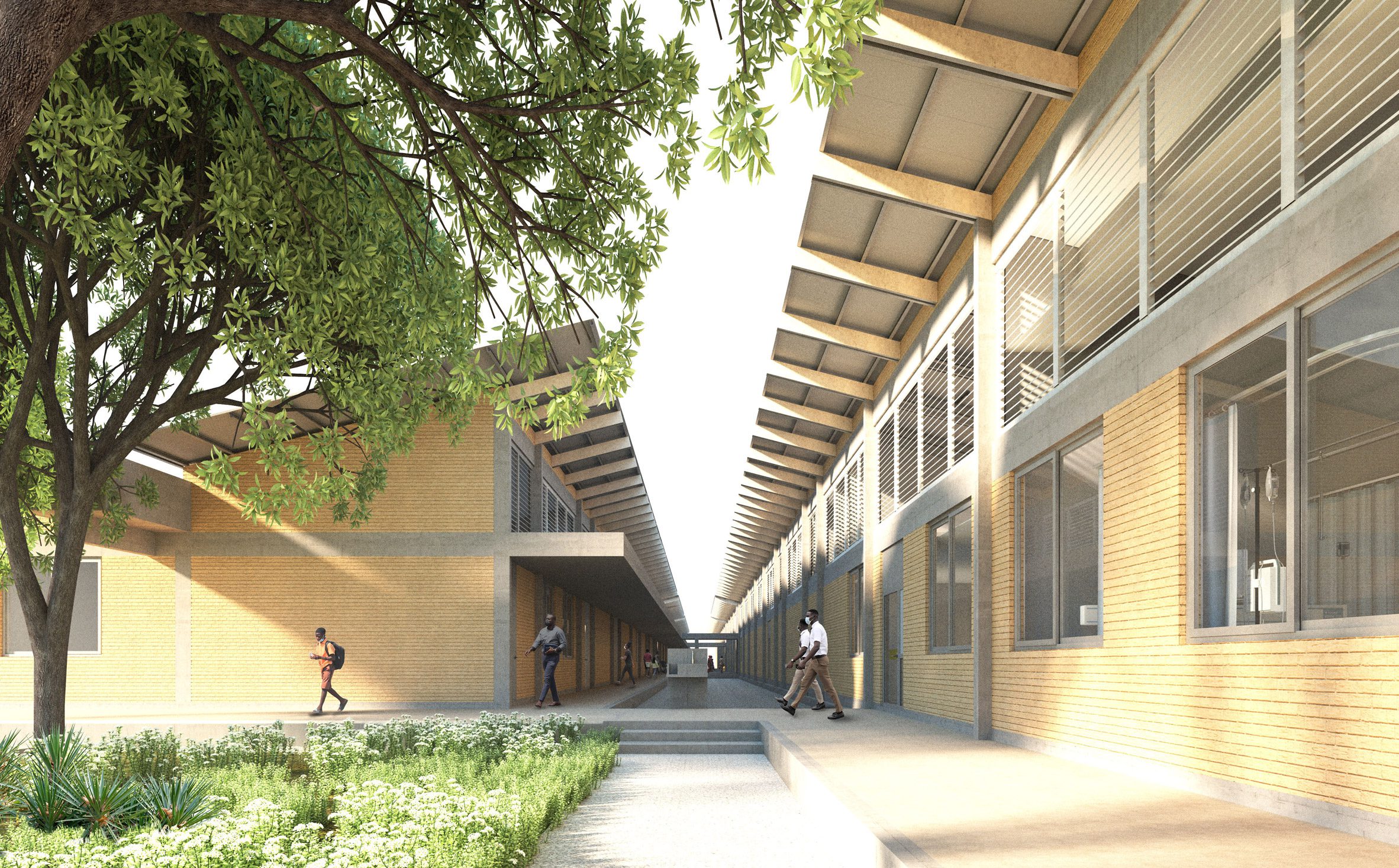 Linear blocks at David Adjaye-designed building