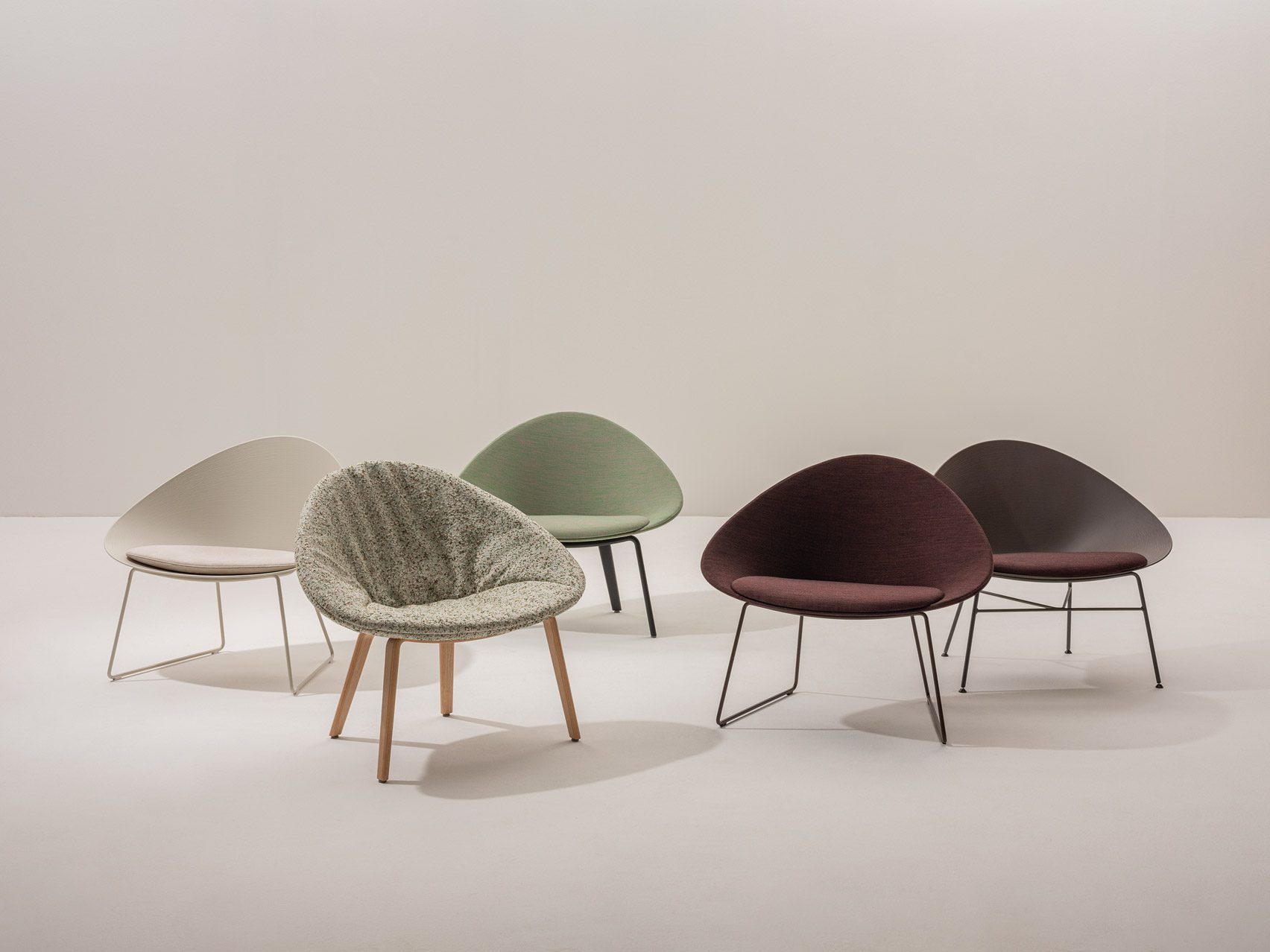 A selection of colourful chairs
