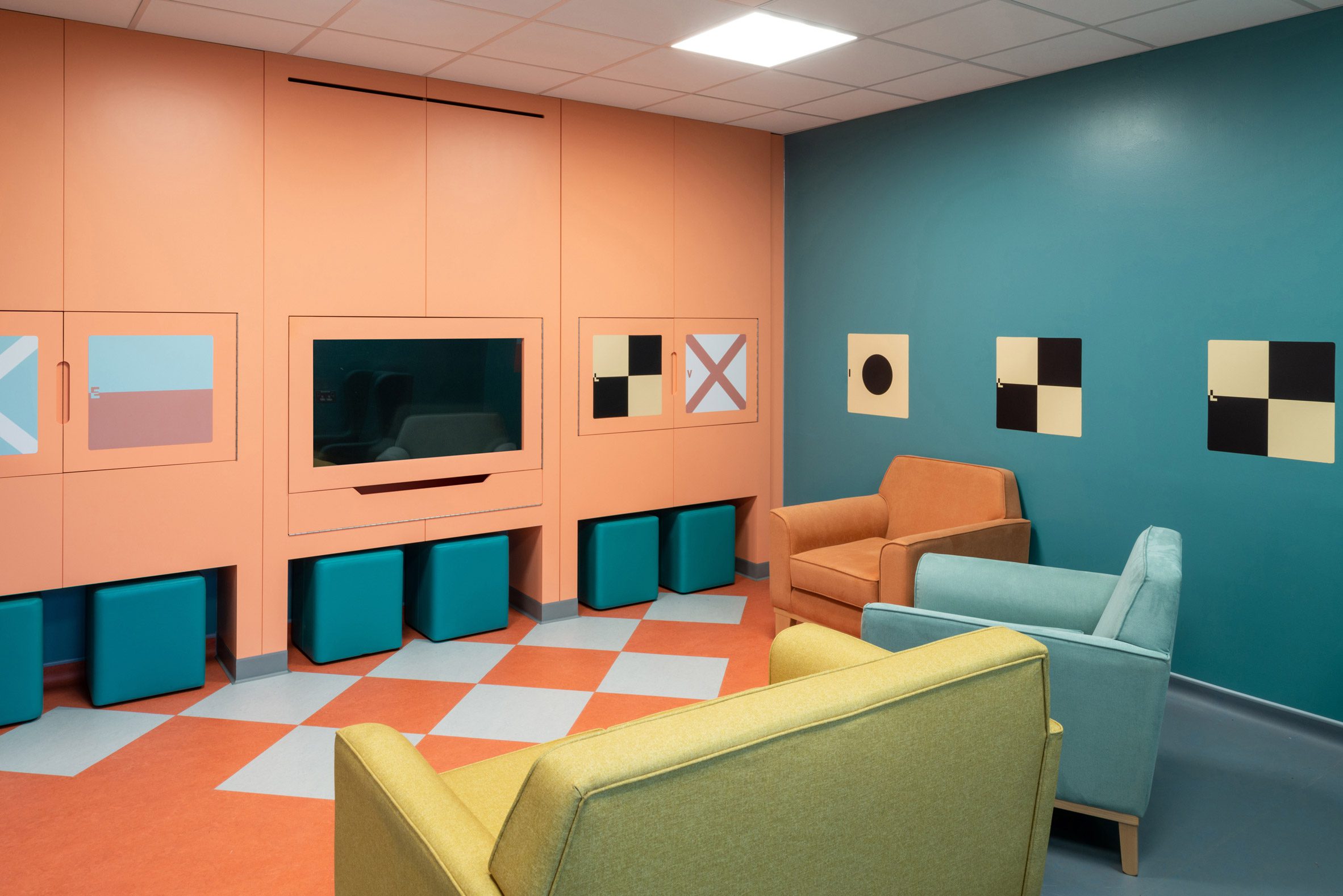 Quiet zone in communal lounge at CAMHS Edinburgh mental health unit