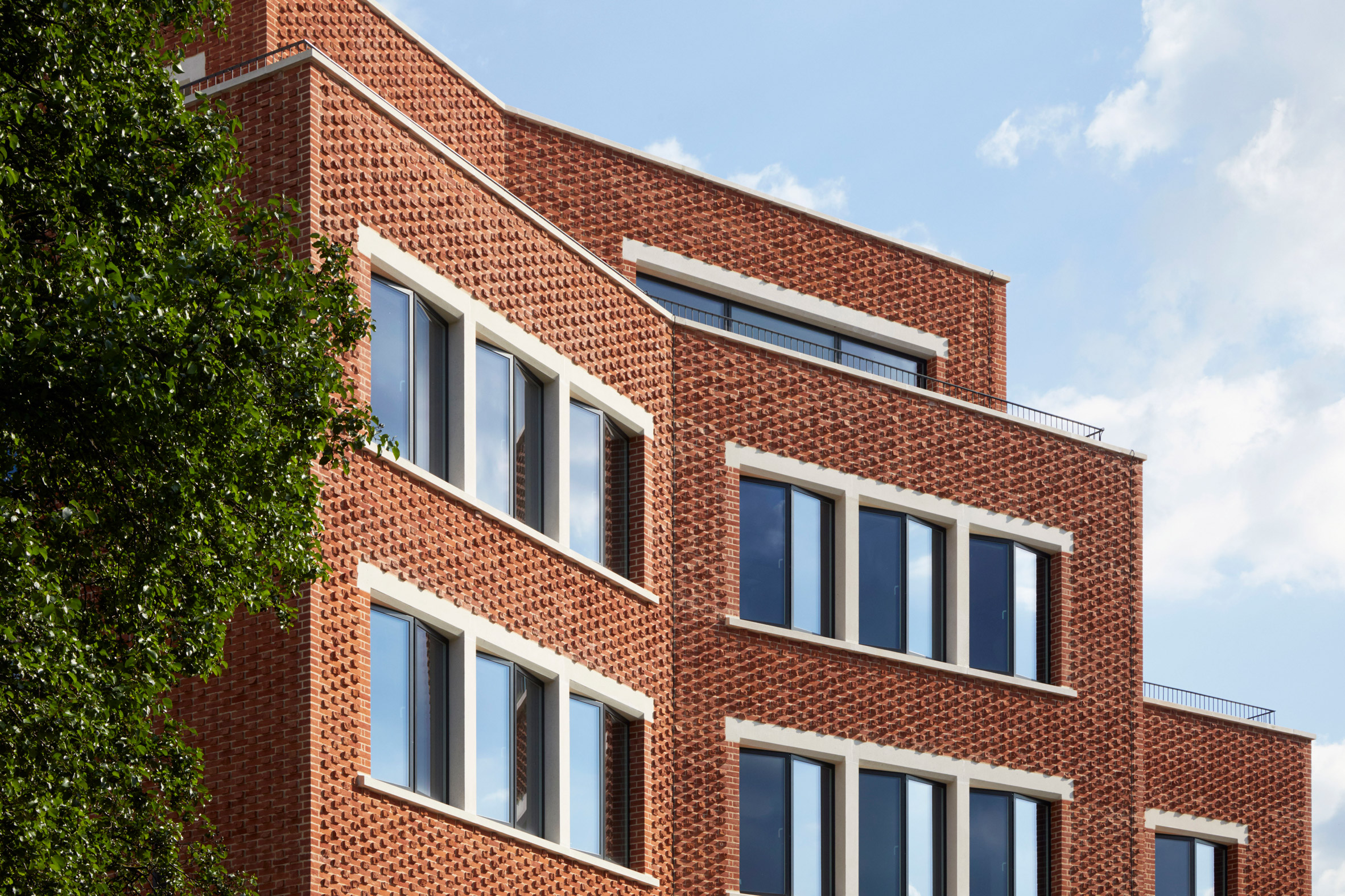 Brick facade of The Department Store Studios by Squire and Partners