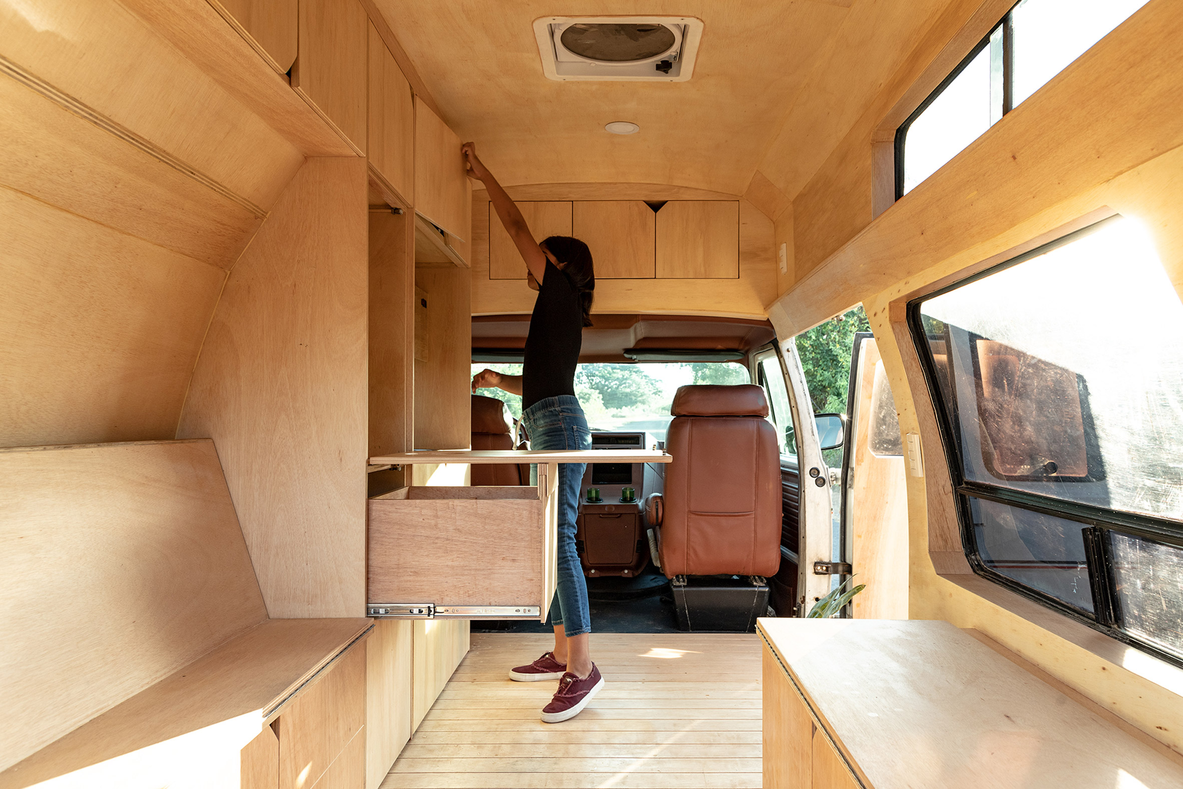 The plywood interiors of Dodo Van