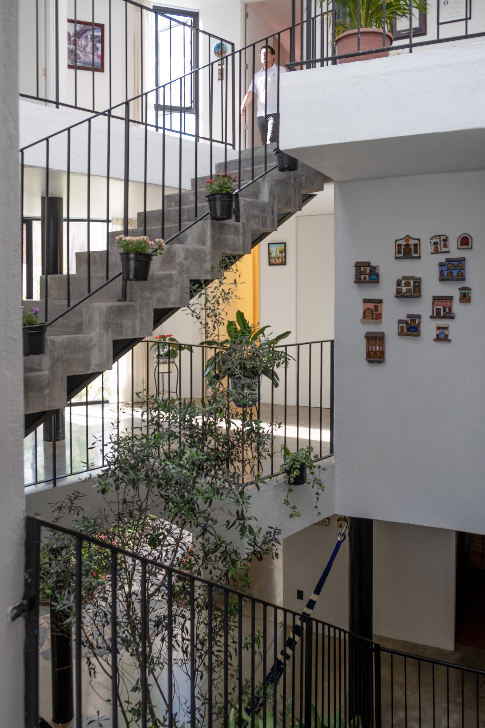 The staircase within Frame House