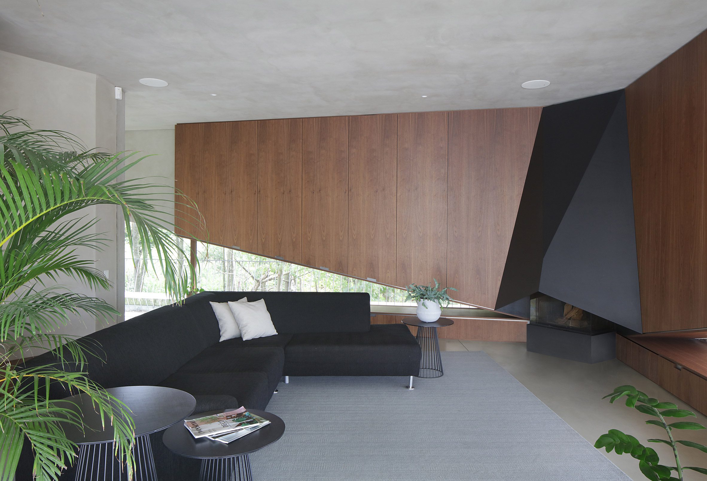 Living room in concrete house