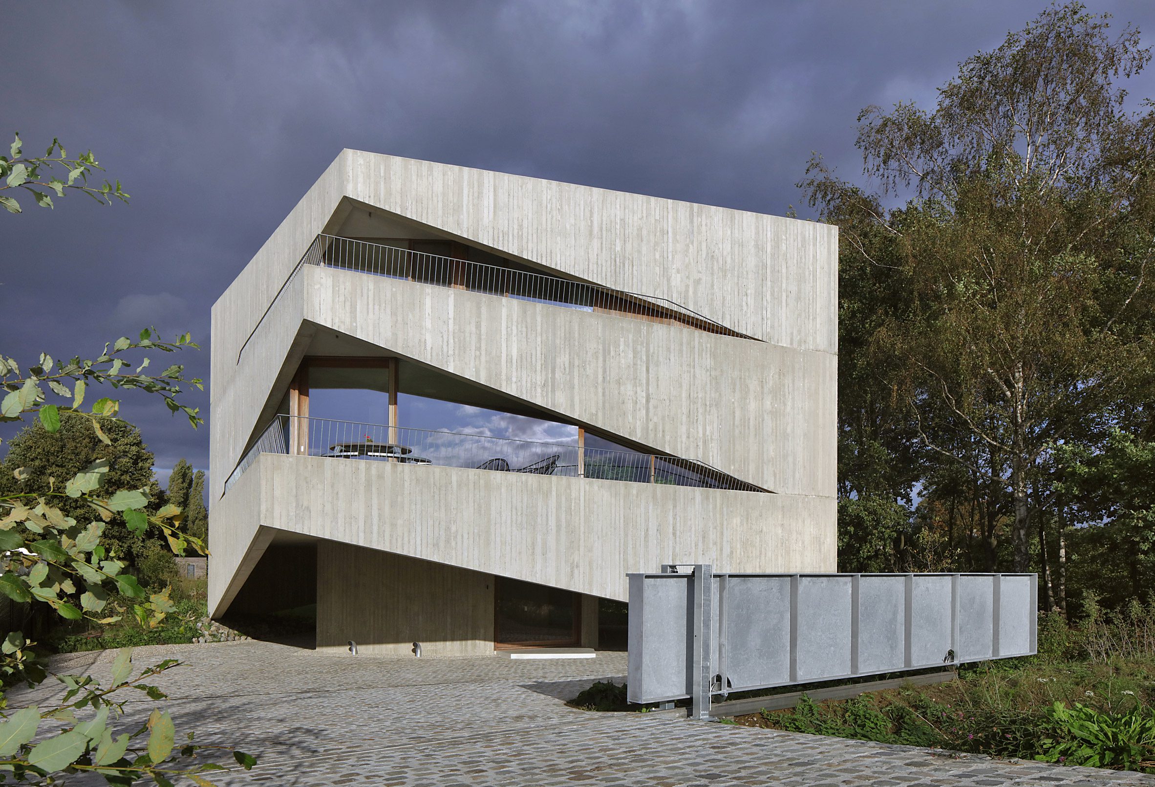 Angular concrete house