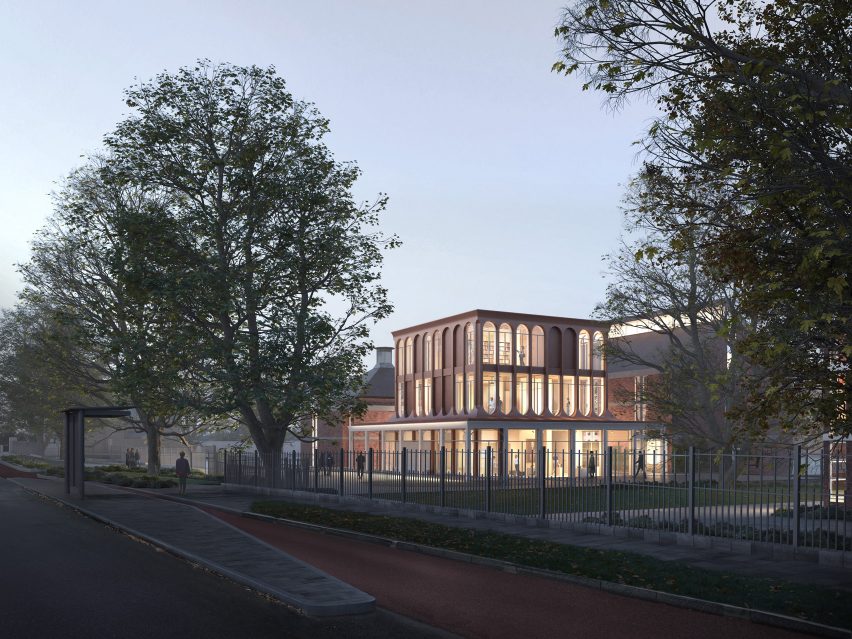 A visual of Homerton College's new entrance