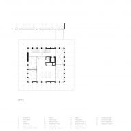 First floor plan for Homerton College's new entrance building by Alison Brooks Architects