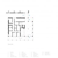 Ground floor plan for Homerton College's new entrance building by Alison Brooks Architects