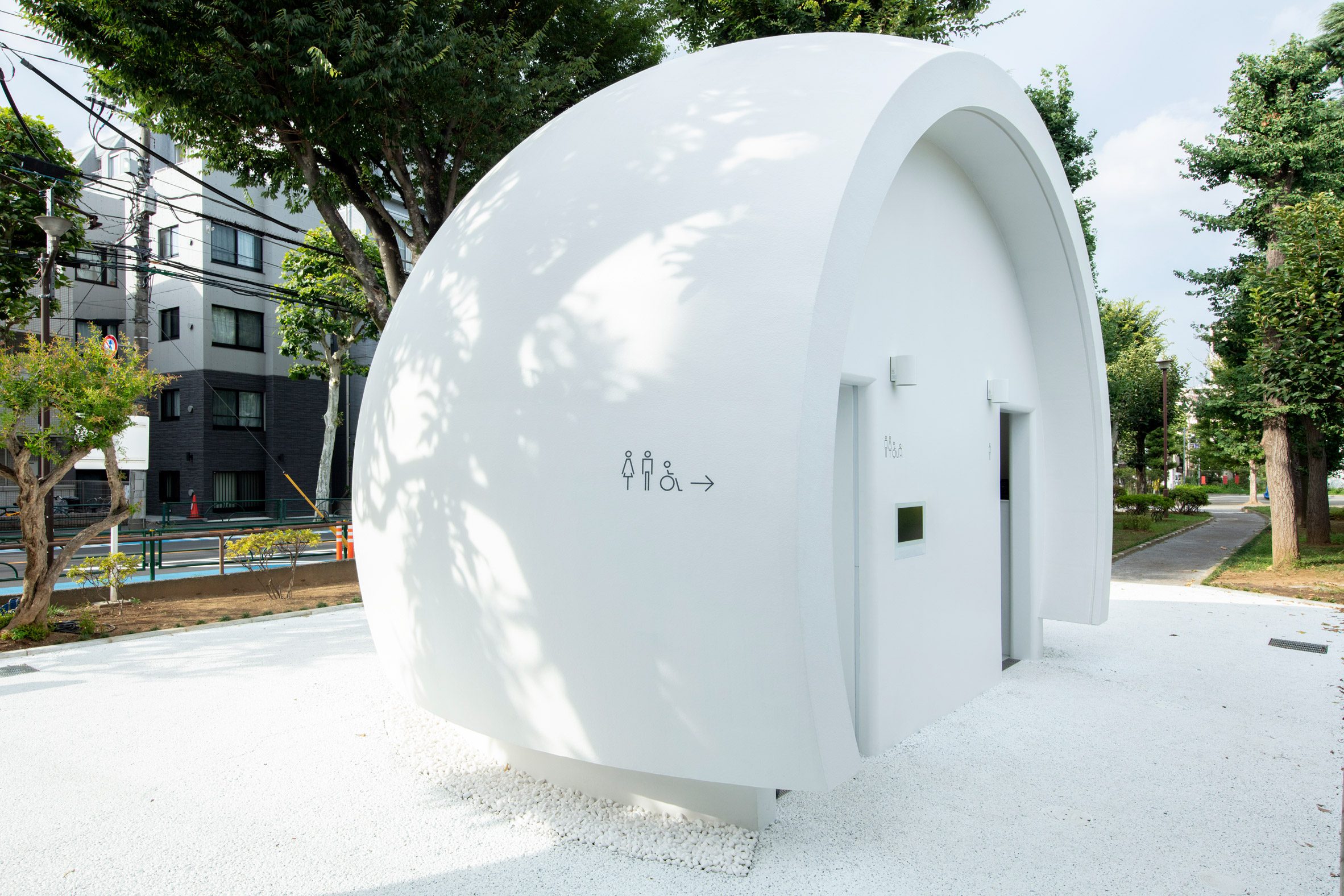 Hemispherical toilet in Tokyo