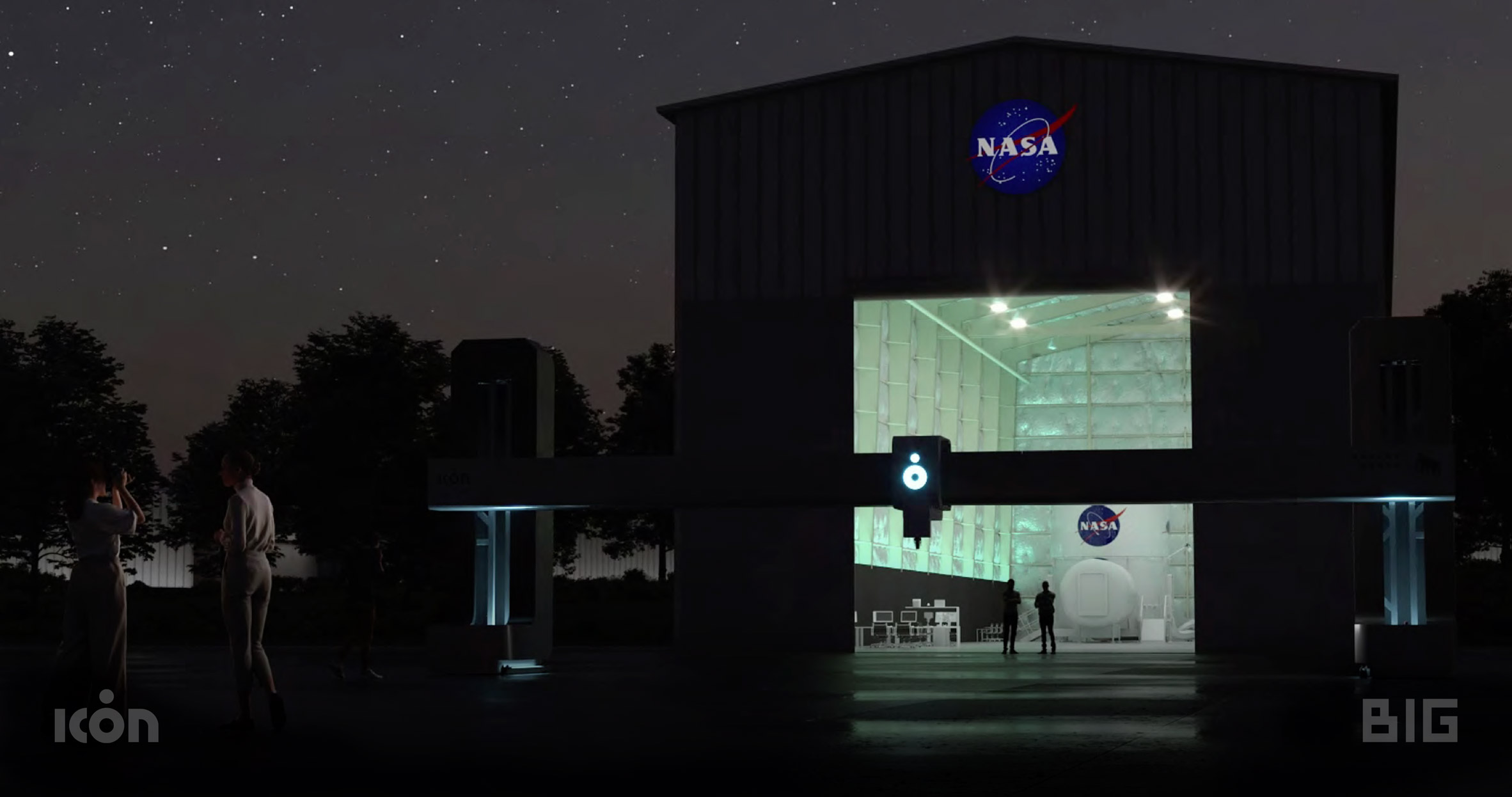 A visual of a NASA research centre