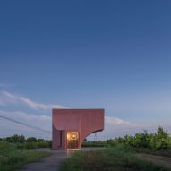 The exterior of Peach Hut by Atelier Xi