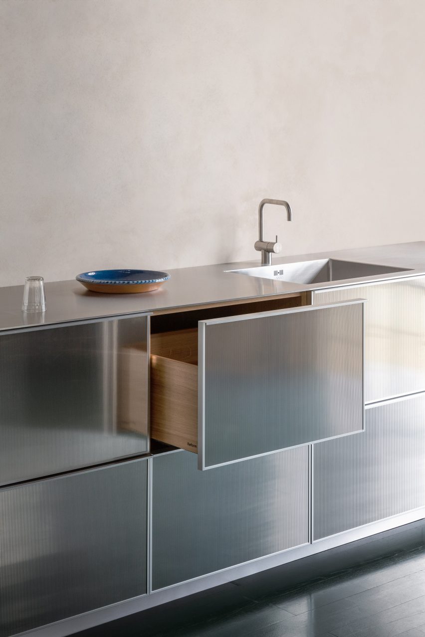 Reflect kitchen by Jean Nouvel for Reform made from steel cabinets