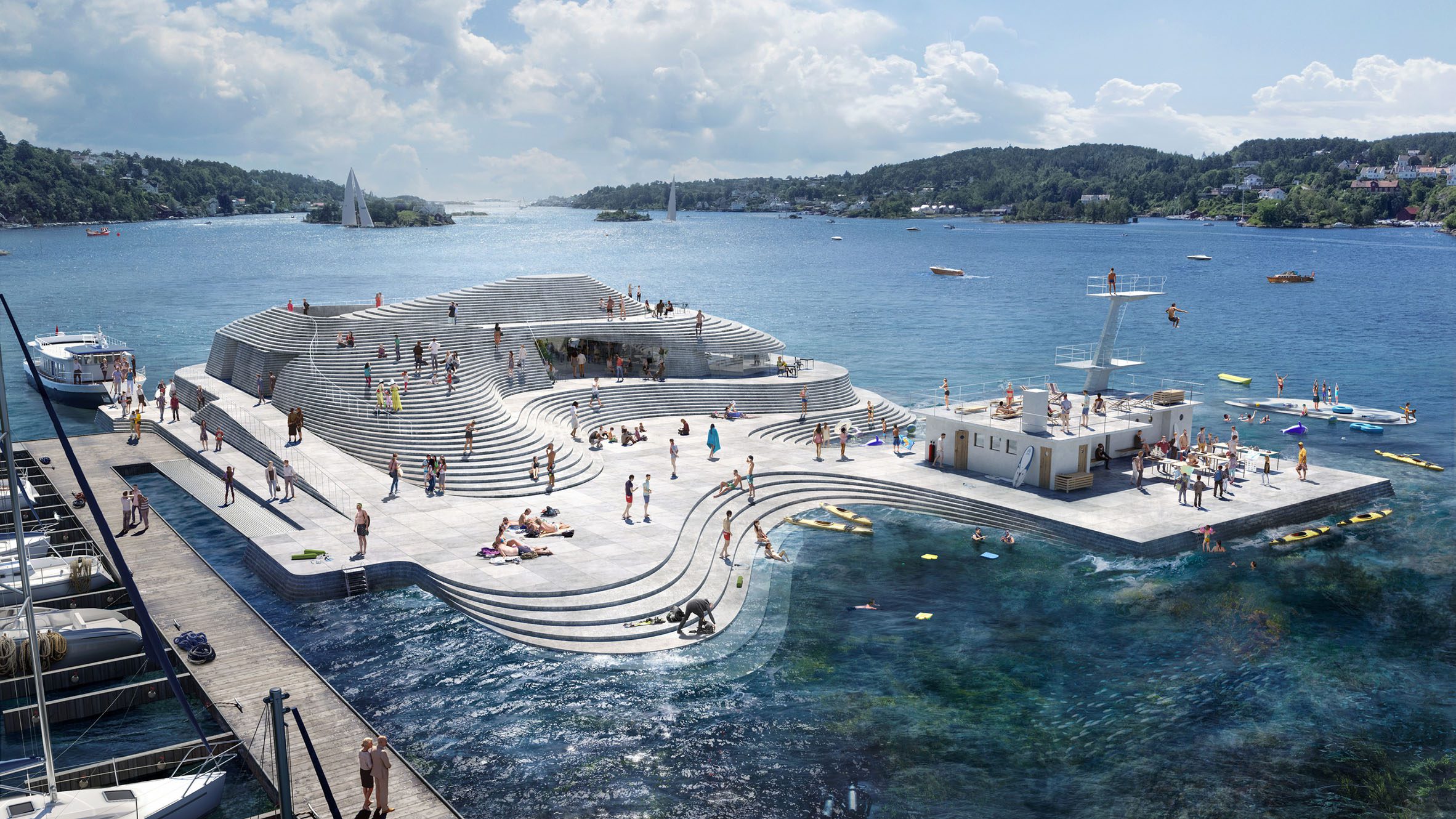 Knubben harbour bath redesign by Snohetta