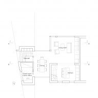 Second floor plan of Tower Bridge house extension by Resell+Nicca