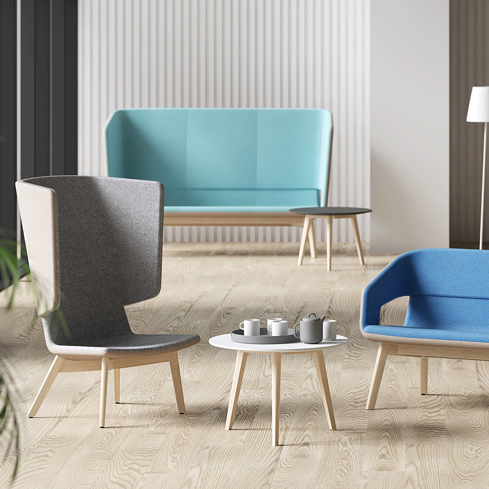 Twist & Sit Soft chairs by Christina Strand and Niels Hvass for Narbutas