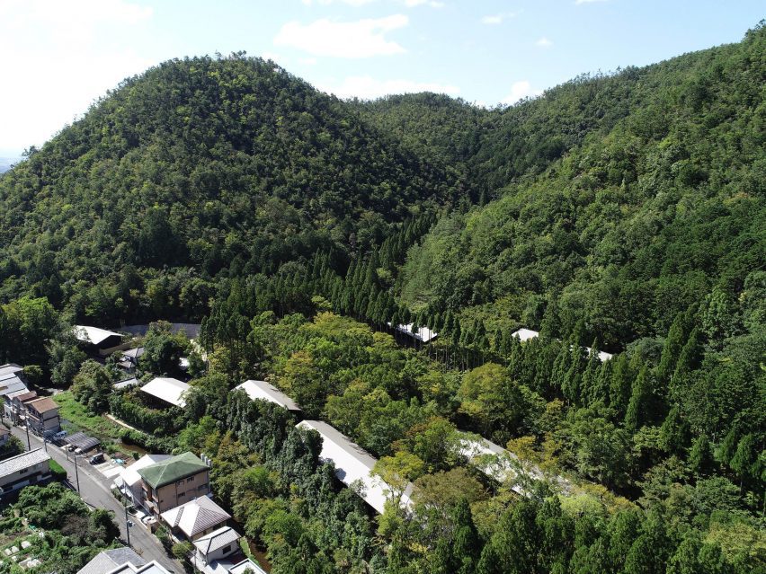 A photograph of the forest around The Aman Kyoto Resort 
