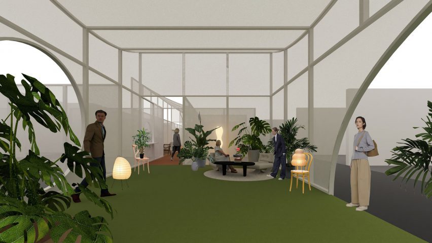 Render of the Sustainable Hutong installation at Design China Beijing 2021