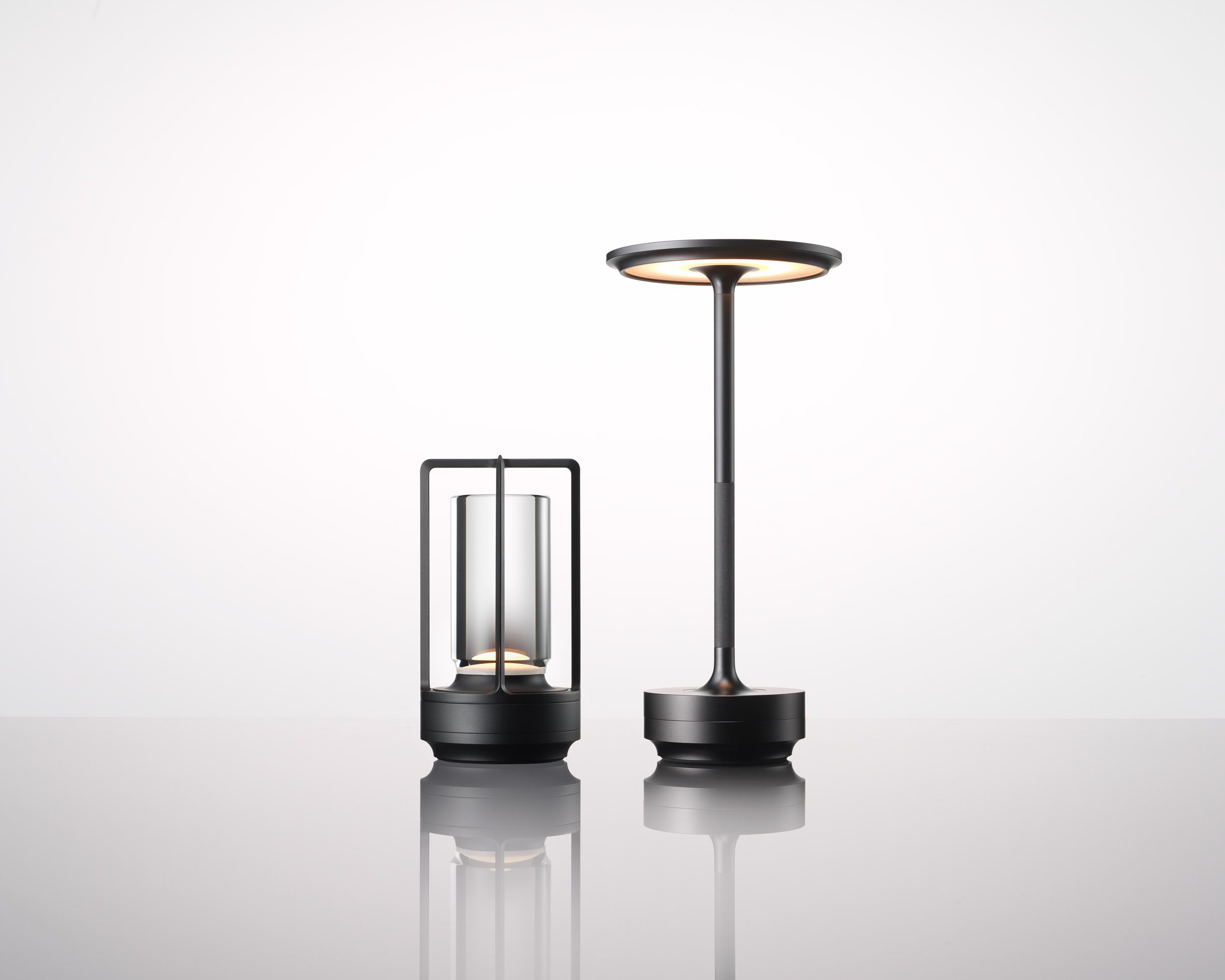 Turn and Turn+ portable lamps by Nao Tamura for Ambientec