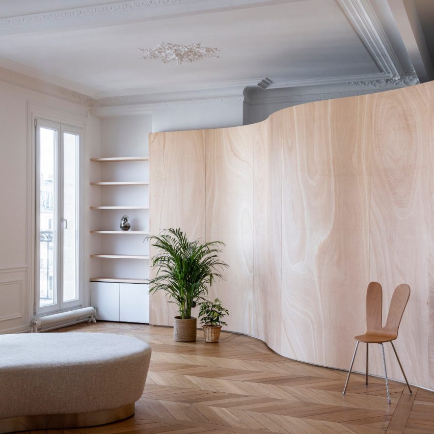 Wood Ribbon Apartment by toledano+architects