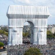 Christo and Jeanne-Claude's wrapped Arc de Triomphe opens to the public