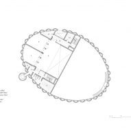 First floor plan of Brick Veil mosque by Luca Poian Forms