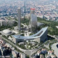 BIG breaks ground on building to unite Milan towers by Hadid, Libeskind and Isozaki